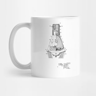 Space Capsule Vintage Patent Hand Drawing Mug